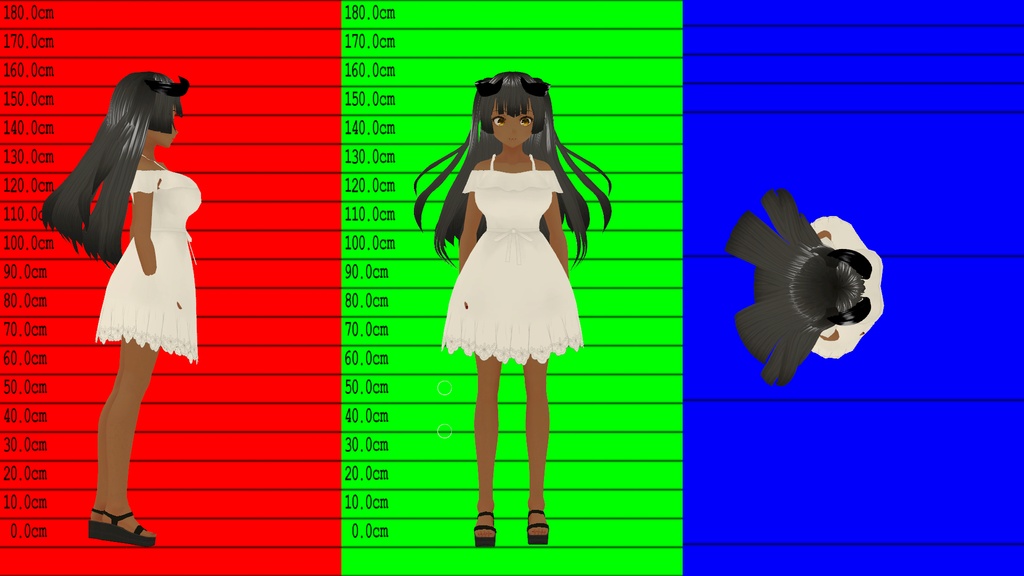 VRChat想定3Dモデル【HORN-COW】