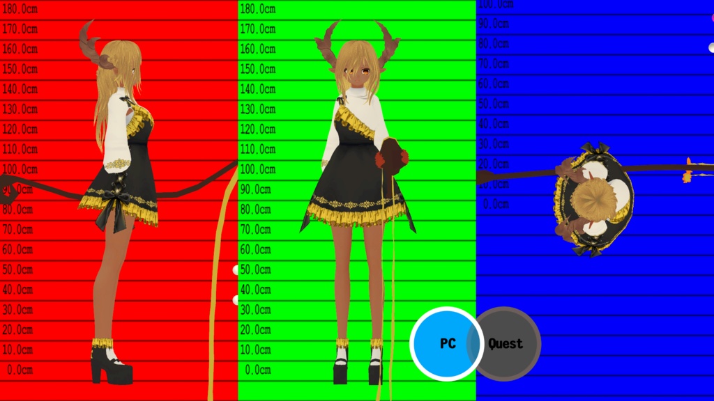 (Quest対応)VRChat想定3Dモデル【HORN-DEER】magica