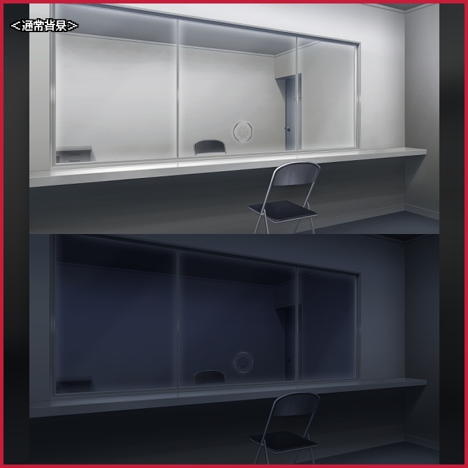 警察モノ2D背景素材集<面会室A>