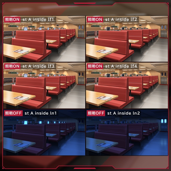 お店2D素材集<回転寿司屋A>