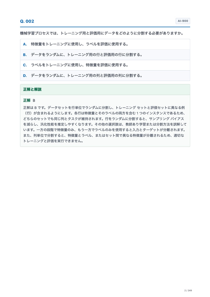 Microsoft Azure AI-901+AI-900 日本語問題集セット|全296問・解答付き