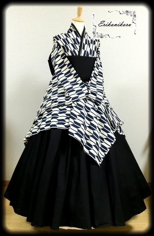 和ゴス【矢絣・紺】