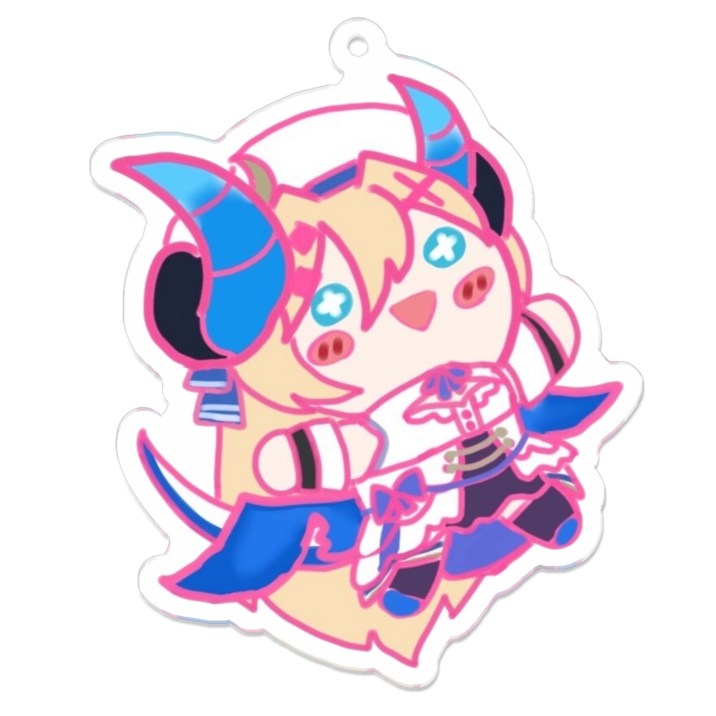 【龍宮あやめ】お人形キーホルダー