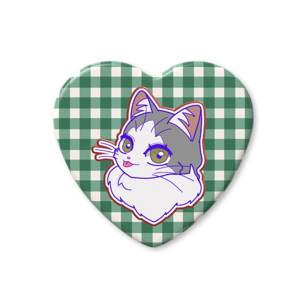 ぺろジル ハート缶バッジ