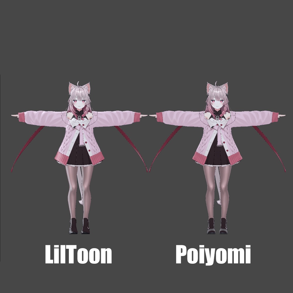 Poiyomi Materials: オリジナル3DモデルShinano「しなの」