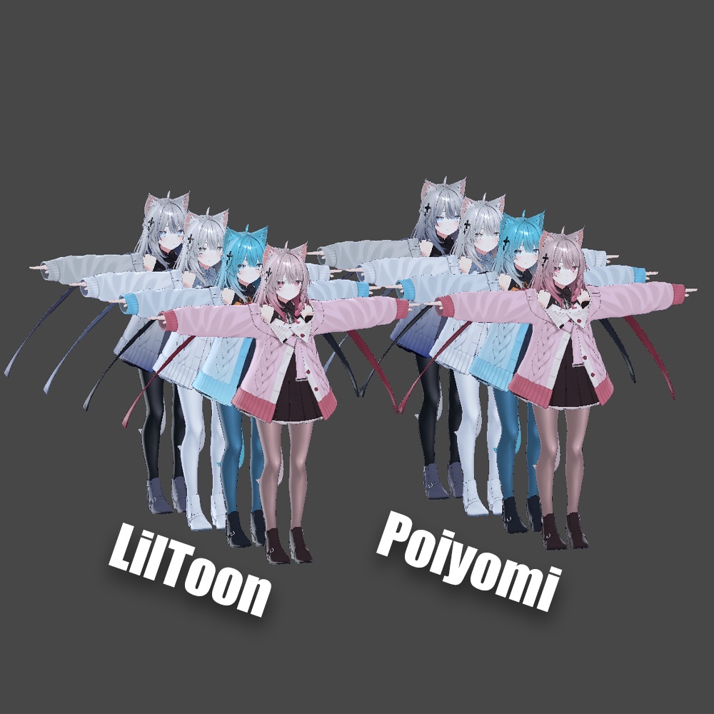 Poiyomi Materials: オリジナル3DモデルShinano「しなの」