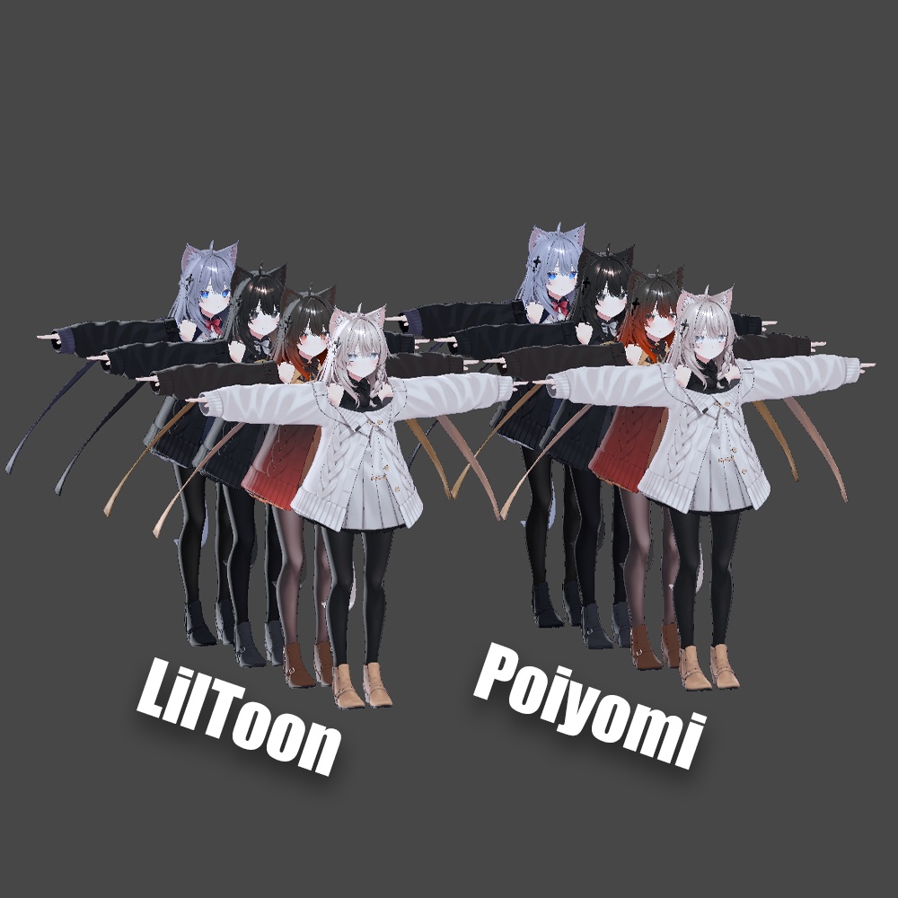 Poiyomi Materials: オリジナル3DモデルShinano「しなの」