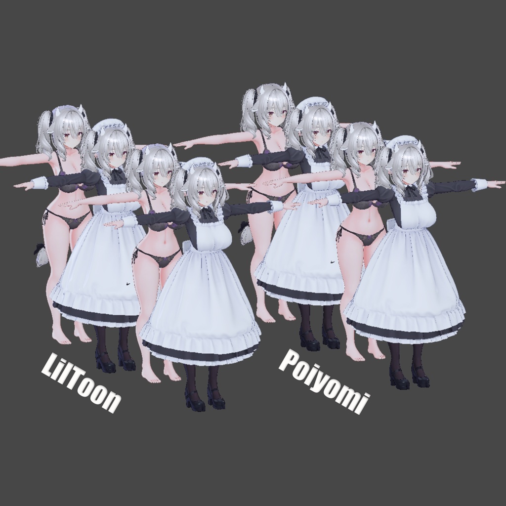 Poiyomi Materials: オリジナル3DモデルMilltina「ミルティナ」