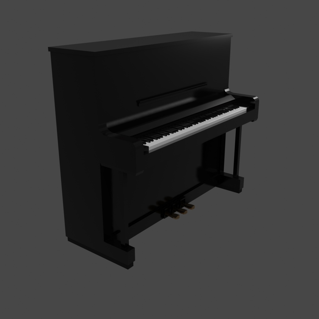Low Poly Upright Piano | ろポリ ピアノ