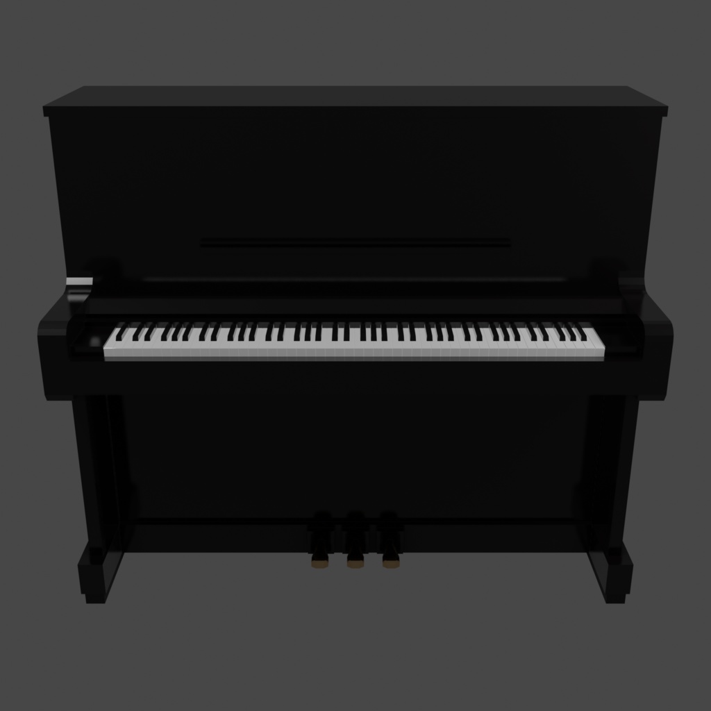 Low Poly Upright Piano | ろポリ ピアノ