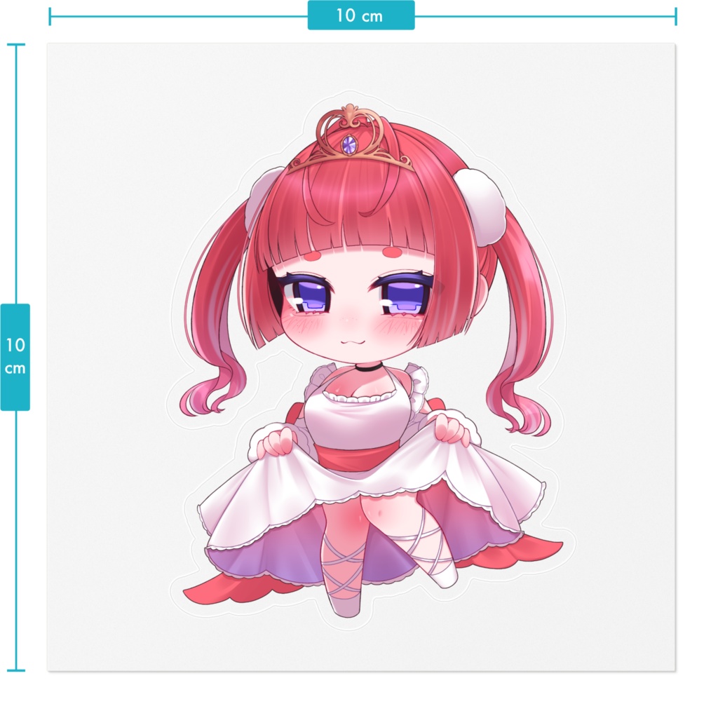 【初配信記念グッズ】純白ドレスステッカー/愛編ぬぐうちゃん