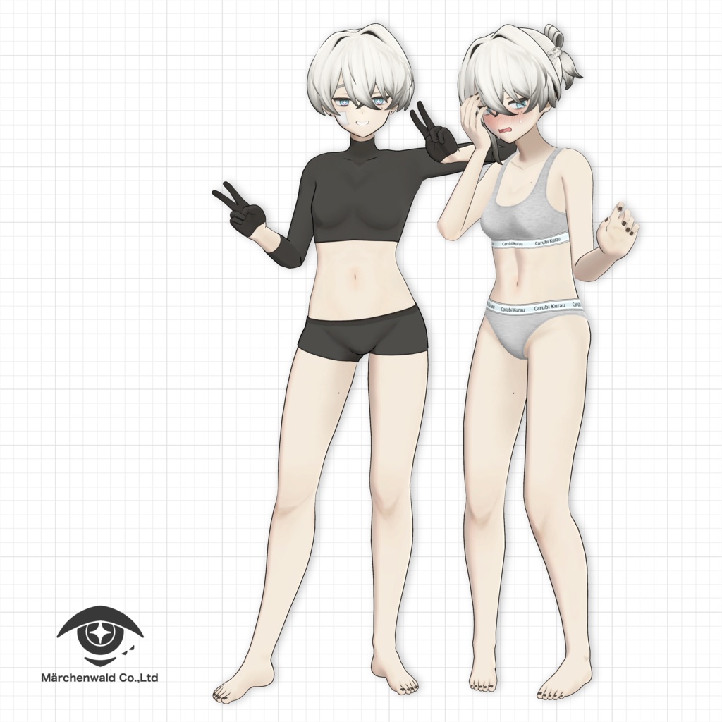 オリジナル3Dモデル「輝」Original 3D Model 「Tell」