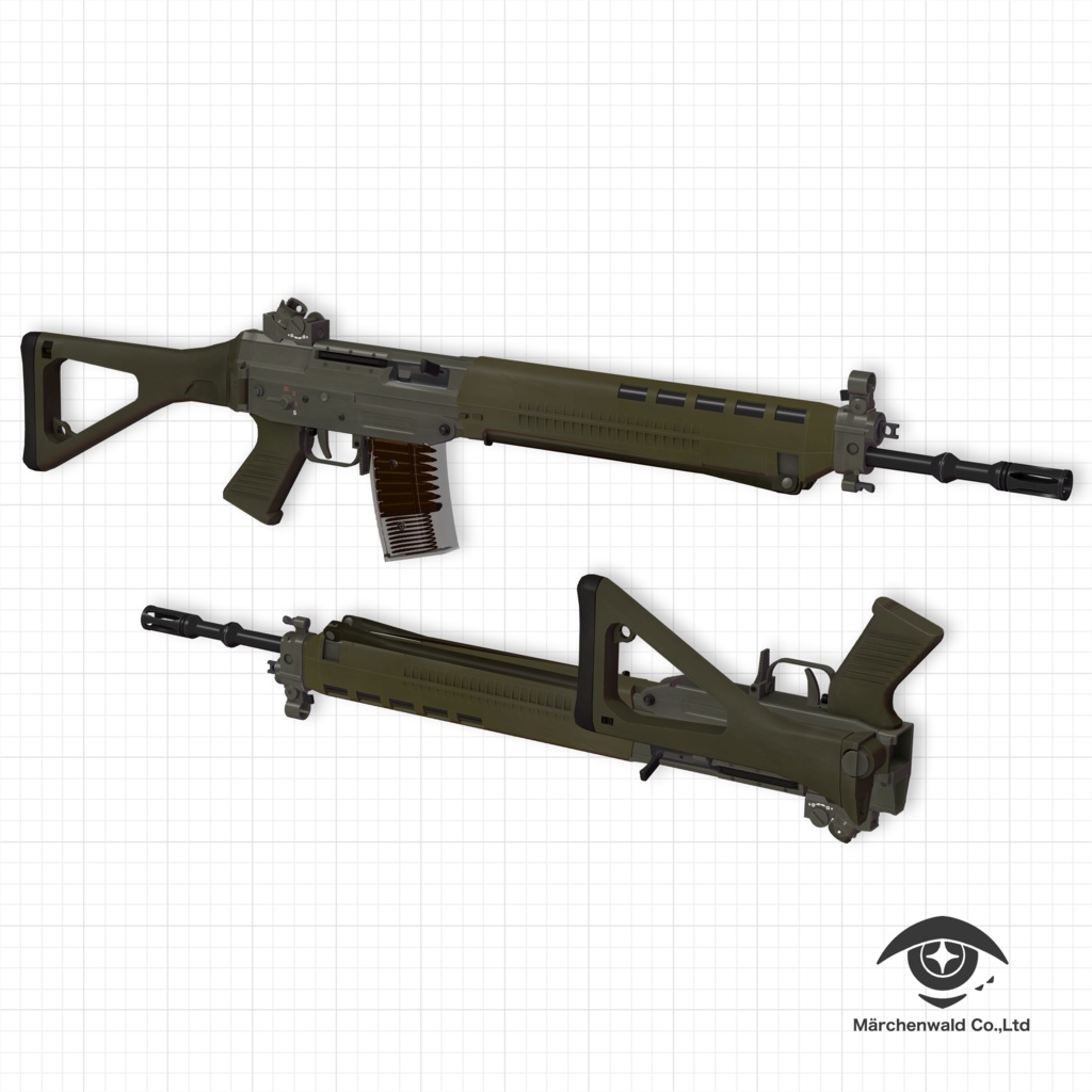 3Dモデル「SKG55 Assault Rifle」