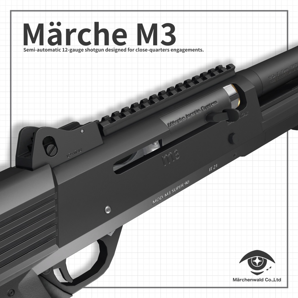 3Dモデル「Märche M3 Shotgun」