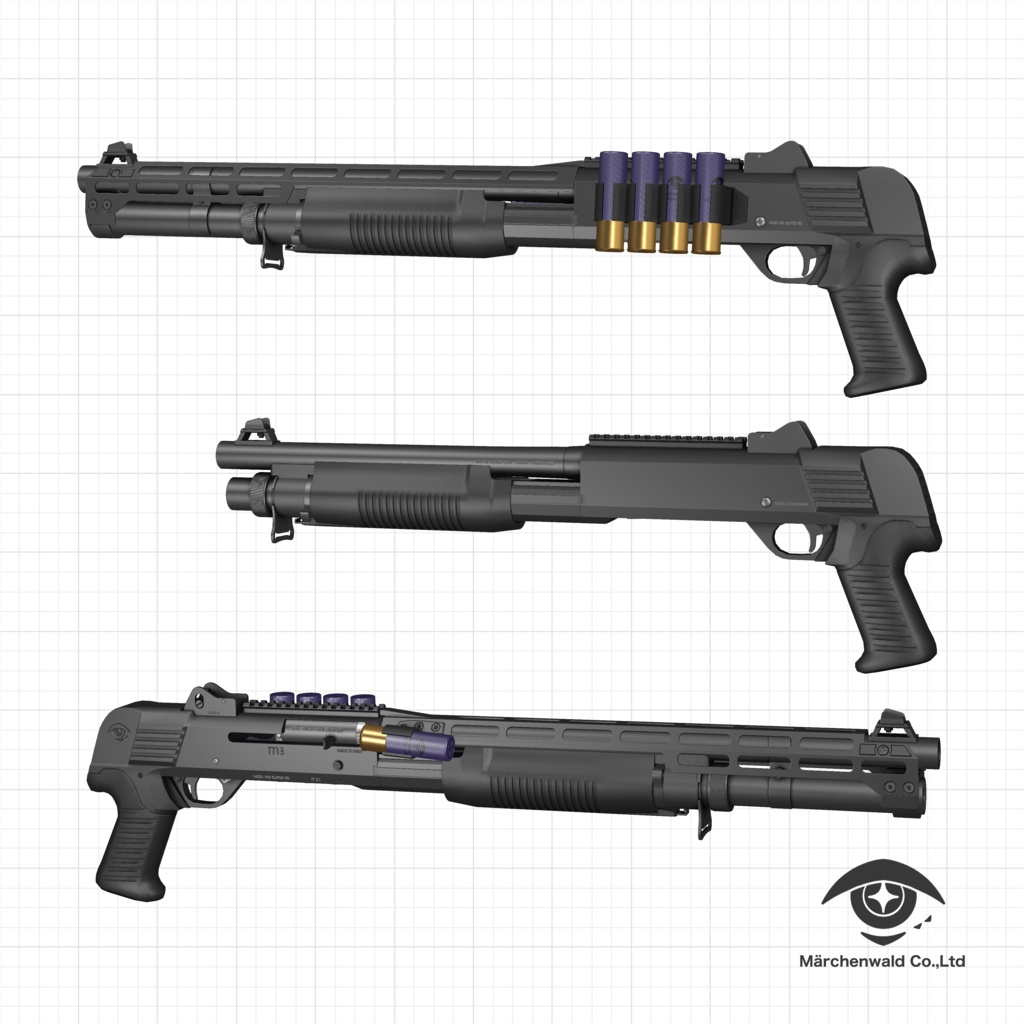 3Dモデル「Märche M3 Shotgun」