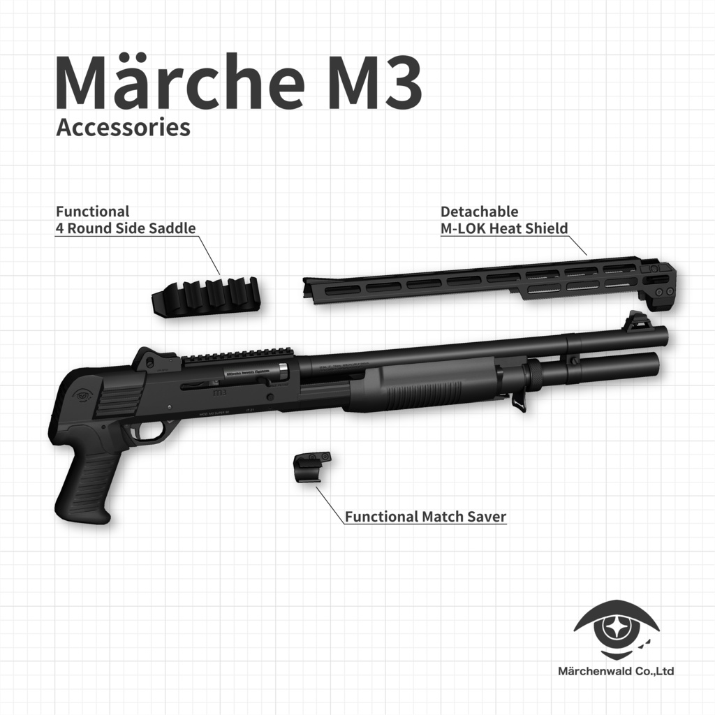 3Dモデル「Märche M3 Shotgun」