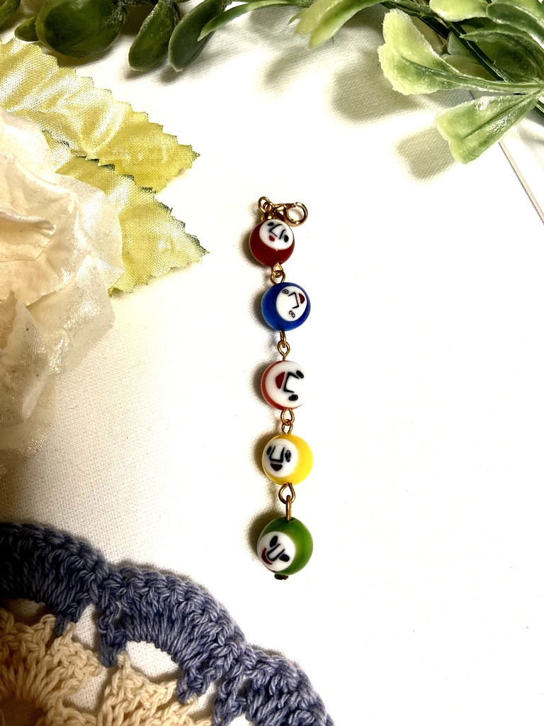 変な顔チャーム5連　805