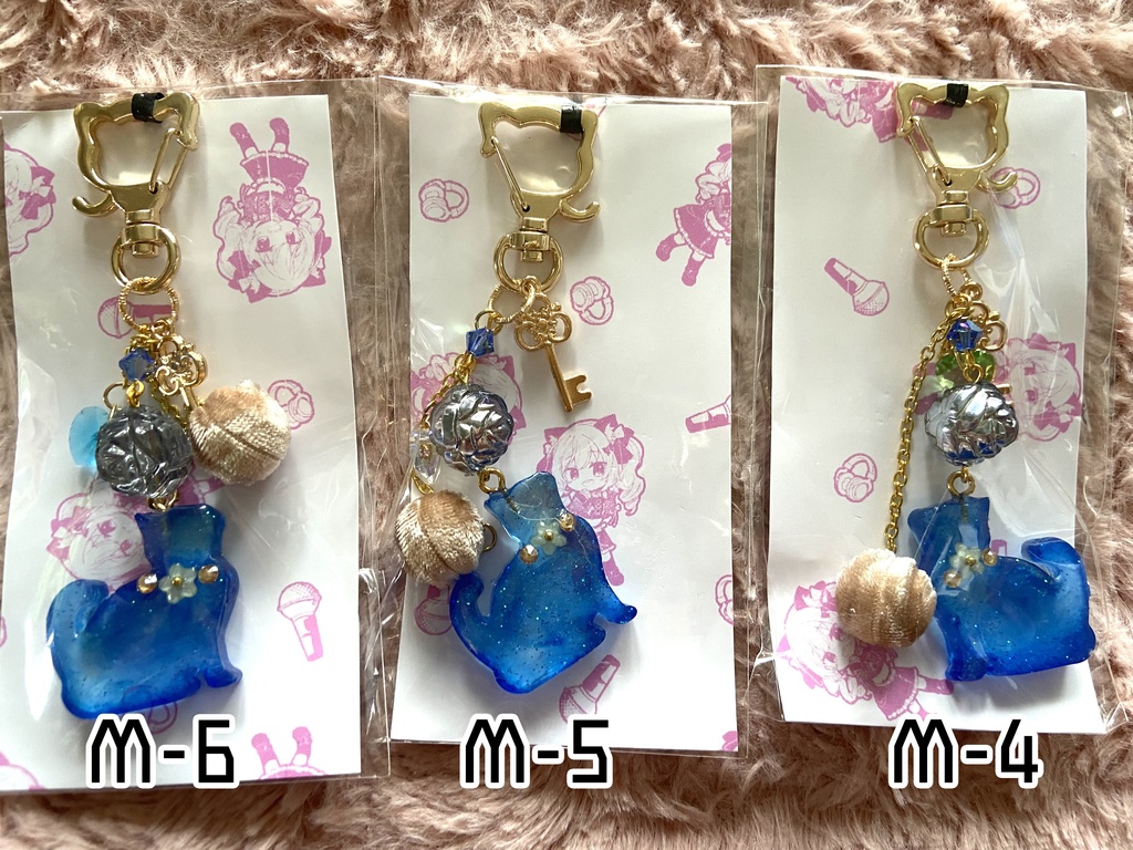 あいいろ。ねこちゃんじゃらじゃらキーホルダー。