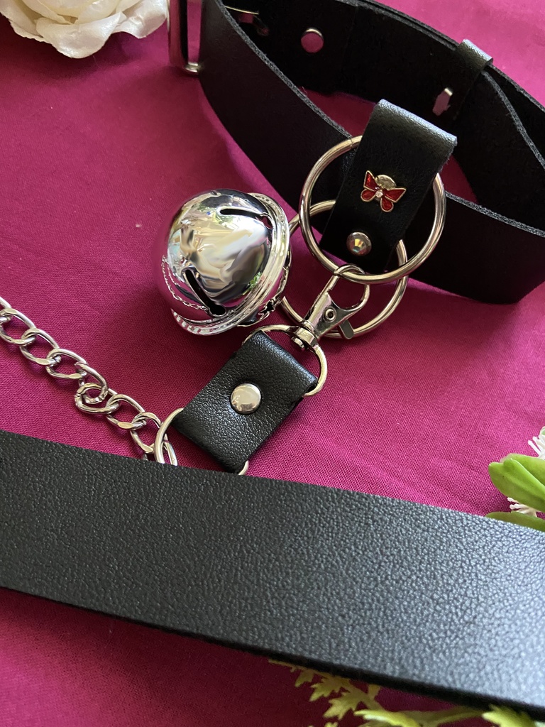 大きな鈴の首輪　リード付き