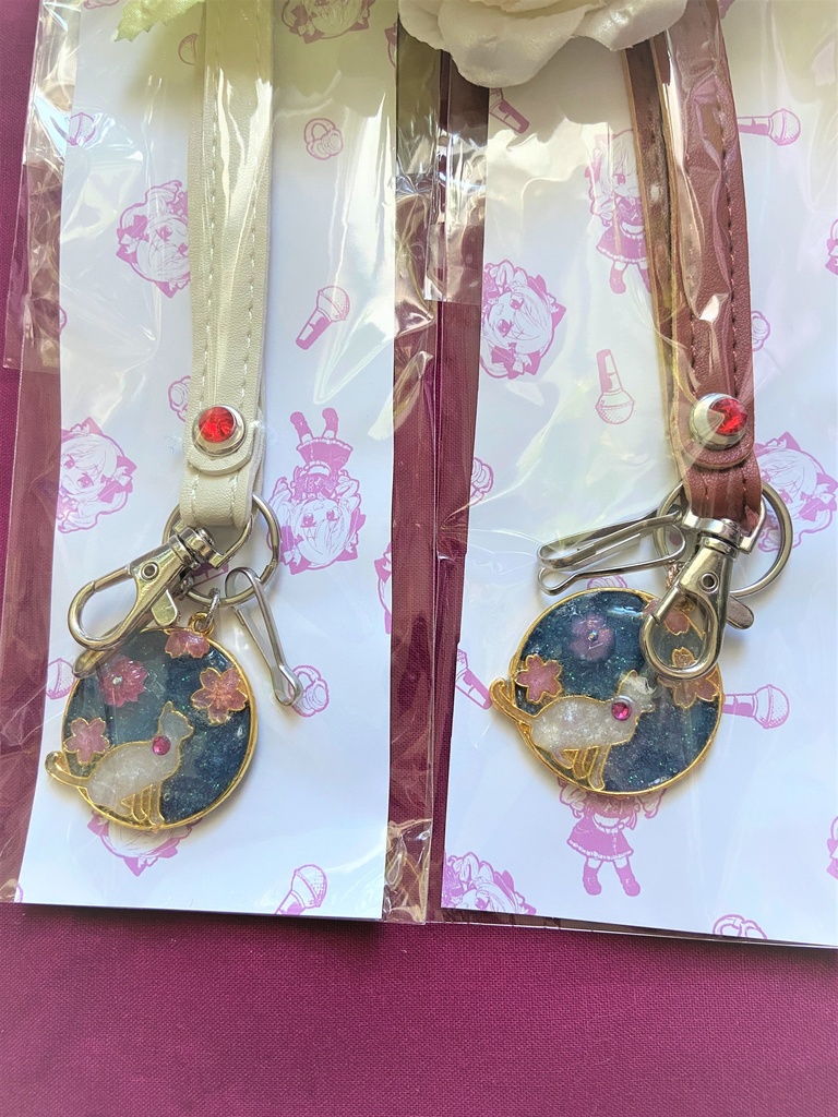 和風猫ちゃんストラップ