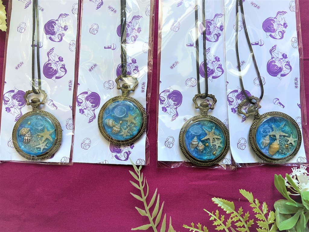 海のネックレス。アジャスター付き