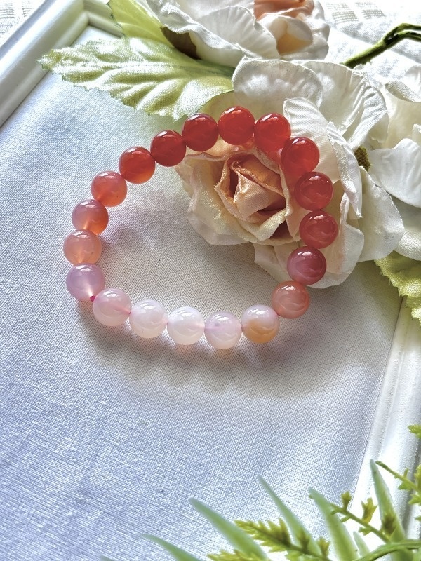 やさしく整える ご縁と調和の淵源メノウグラデーションブレスレット N3