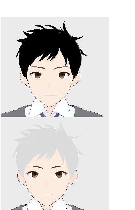  short Hair/ white//black