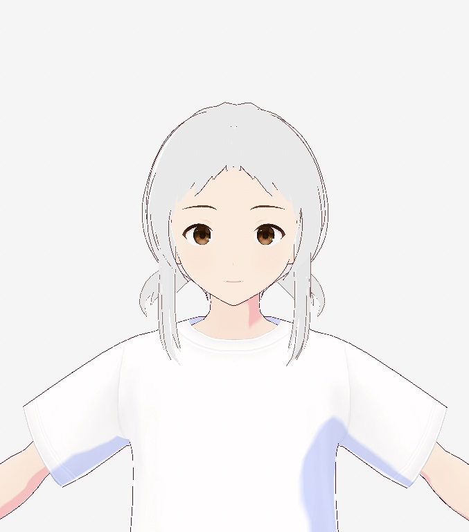 short hair Twin tails/a solid-color