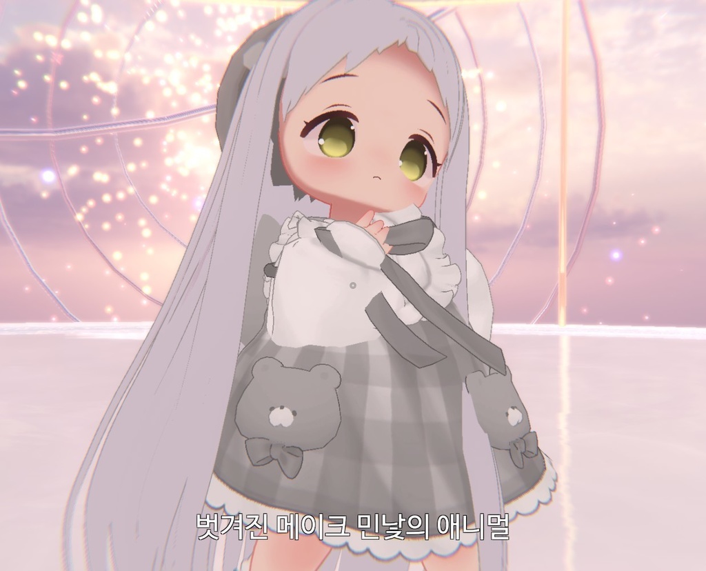 long hair /a solid-color