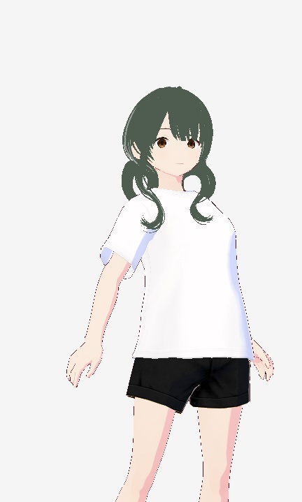 long hair /a solid-color
