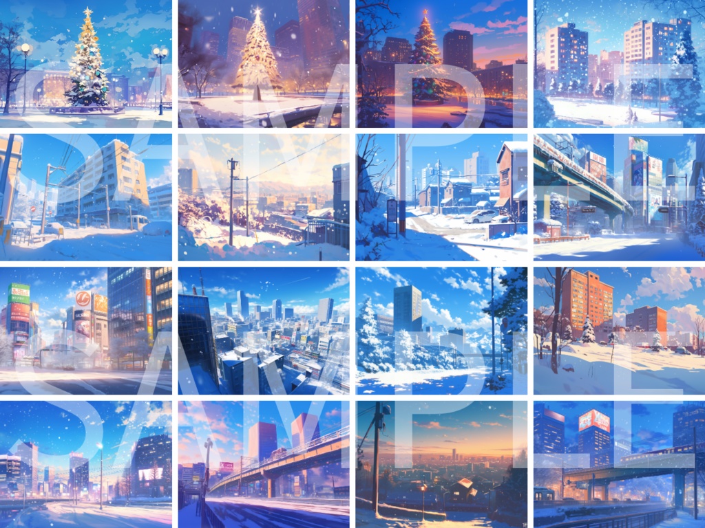 【背景素材】冬の背景素材100枚(比率4:3サイズ)