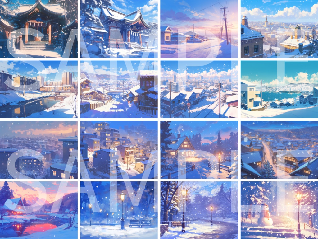 【背景素材】冬の背景素材100枚(比率4:3サイズ)