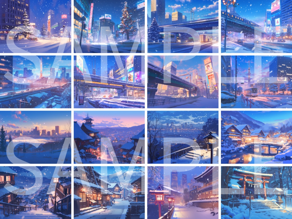 【背景素材】冬の背景素材100枚(比率4:3サイズ)