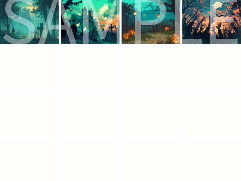 【背景素材】ハロウィンの背景素材100枚(比率4:3サイズ)