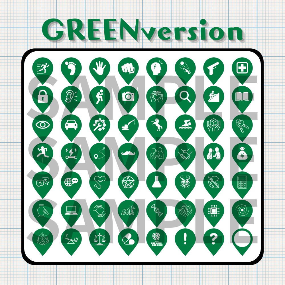 【動く素材】ぴょこぴょこ動くCoC探索技能ピン56種類