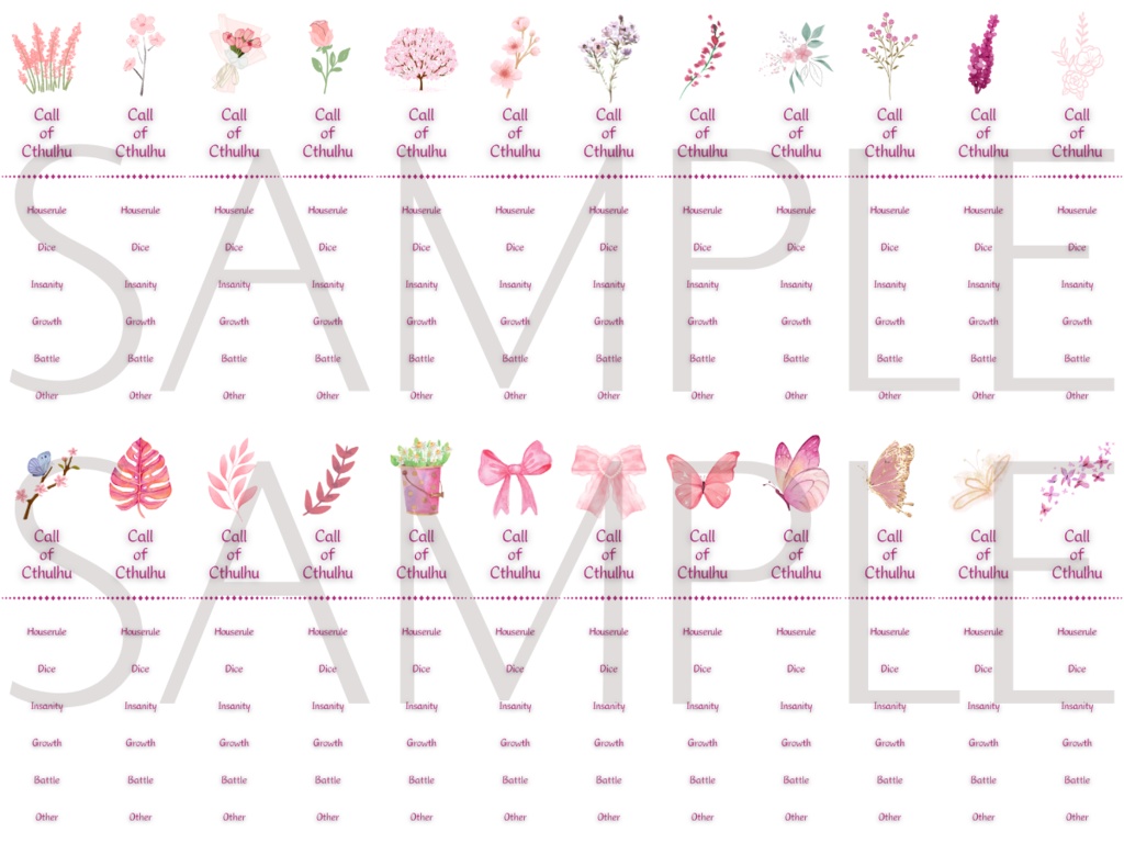 【ココフォリア部屋素材】pink系ルール素材100種類🌸