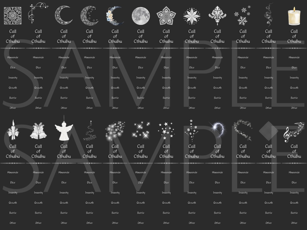 【ココフォリア部屋素材】black×white系ルール素材100種類♥