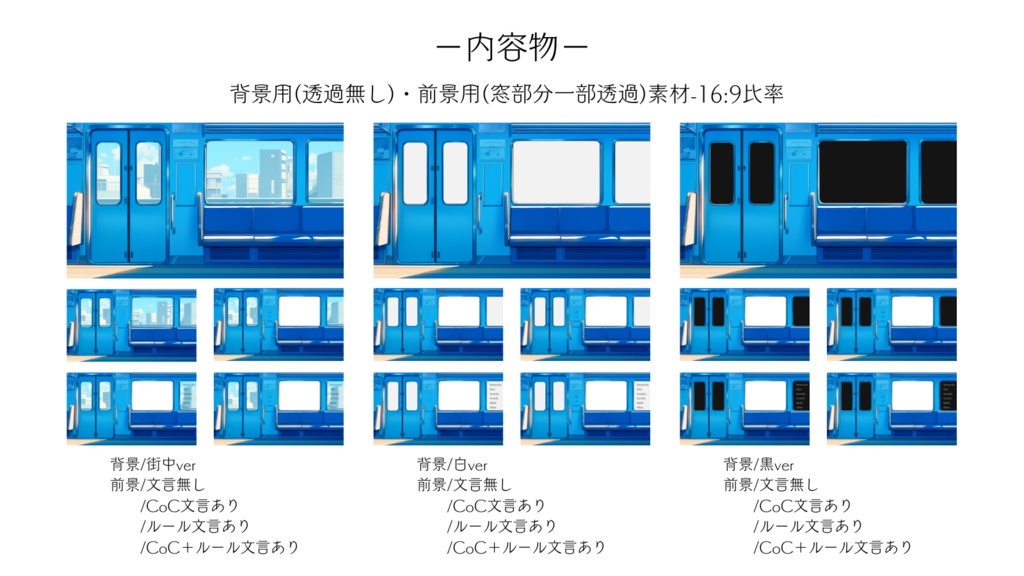 【ココフォリア部屋素材】traintrain🚃CoC用ルール差分付