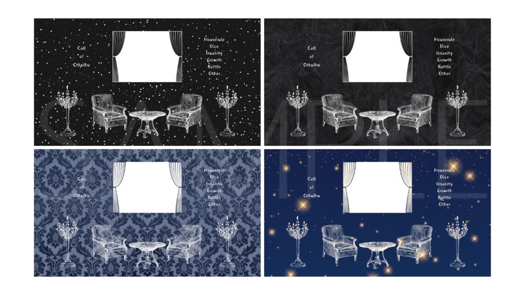 【ココフォリア部屋素材】20種類!rooms🚪CoC用ルール文言付