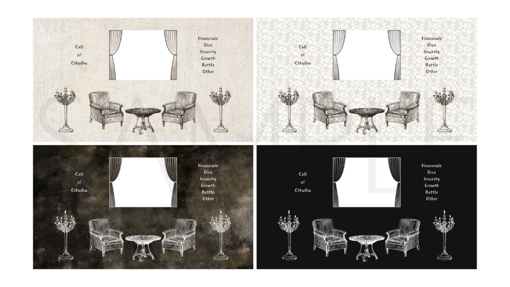 【ココフォリア部屋素材】20種類!rooms🚪CoC用ルール文言付