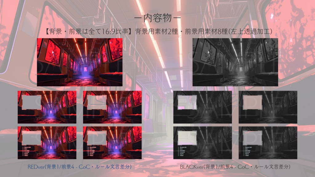 【ココフォリア部屋素材】Saruyume🚃CoC用ルール差分付