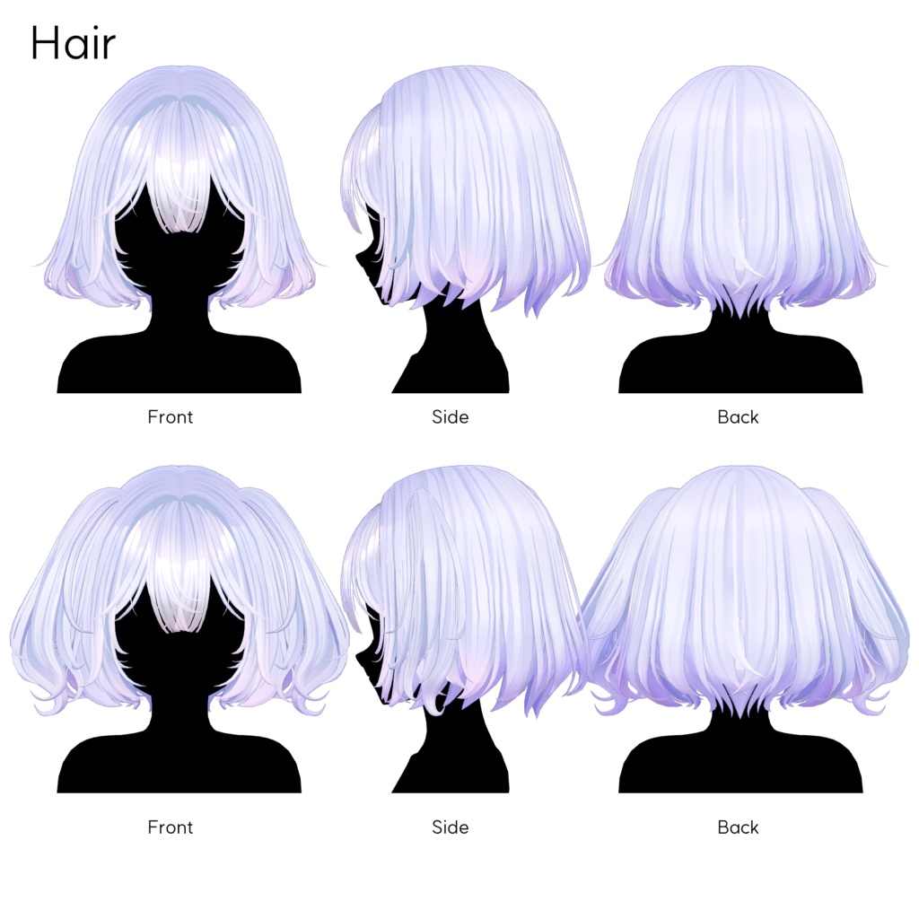 Angel Bob hair (VRC用)