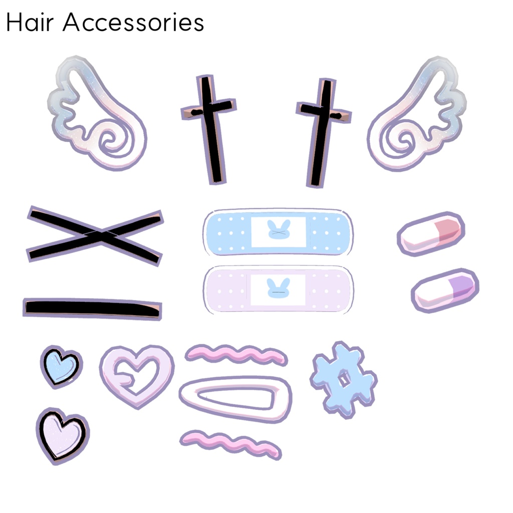 Angel Bob hair (VRC用)