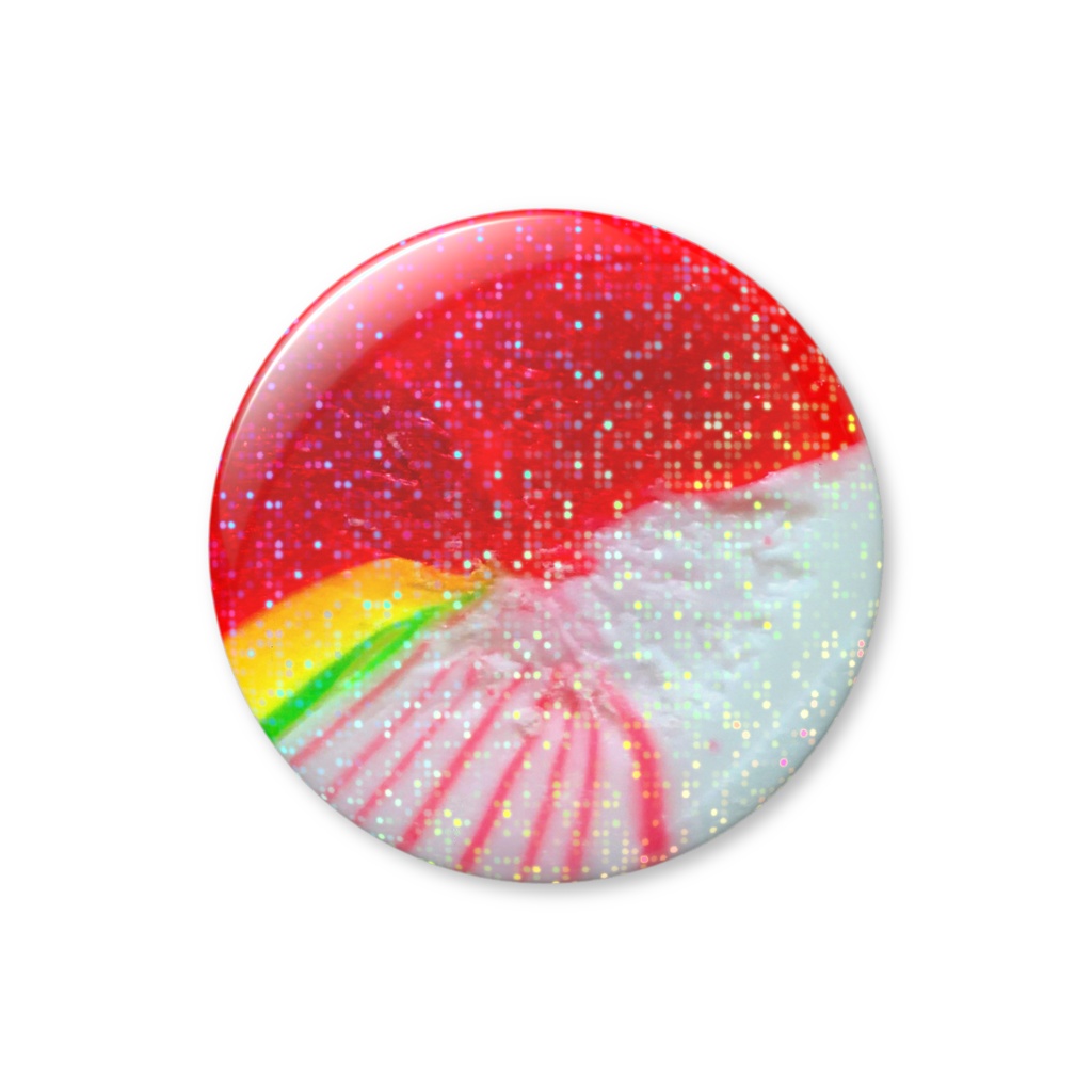 赤オクチュンダン(韓国の伝統の飴) バッジ red Okchundang (Korean traditional candy) badge