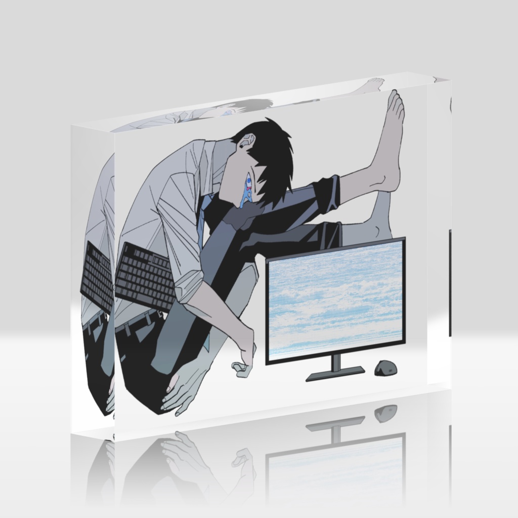 イラスト「自由」 アクリルブロック Illustration 「Freedom」 acrylic block