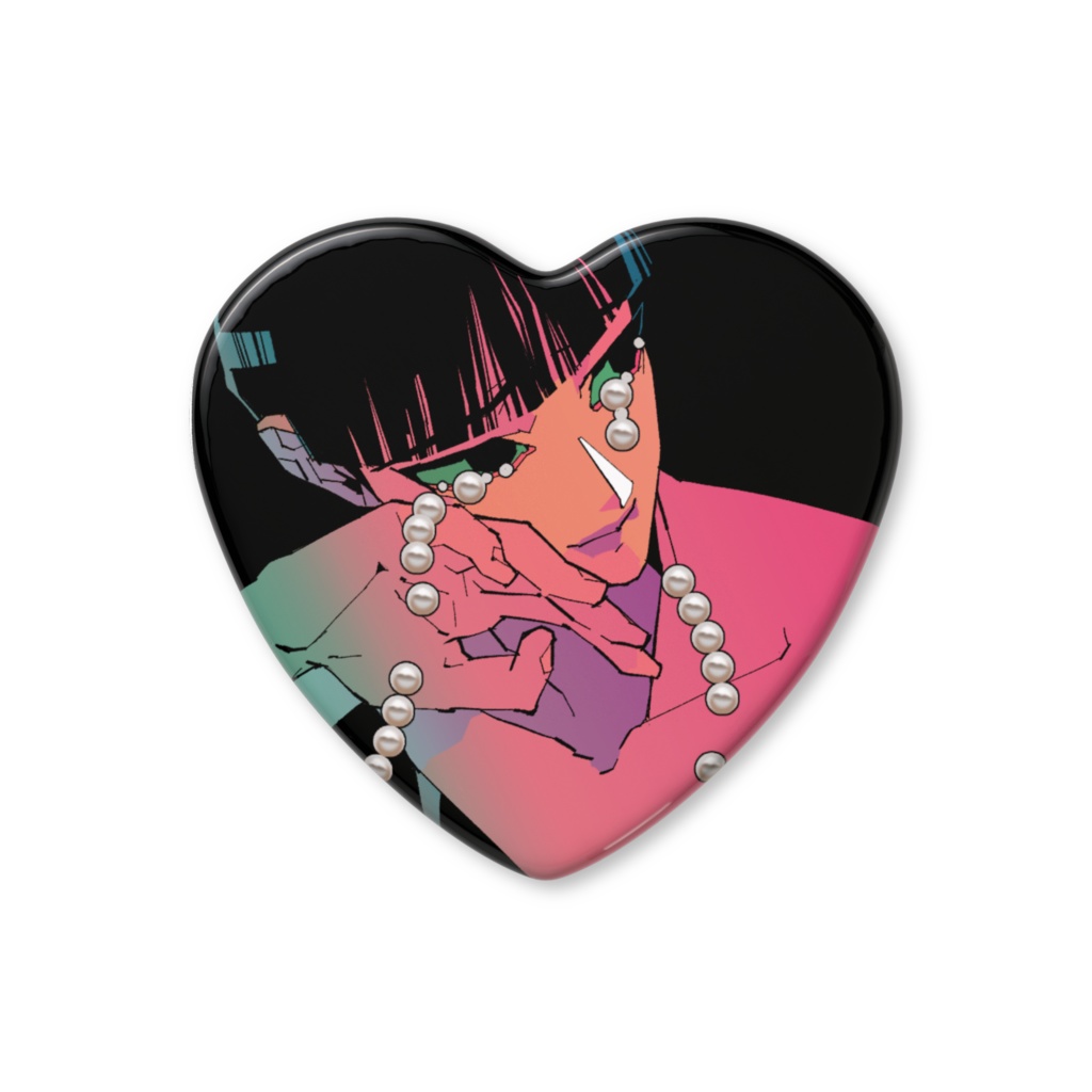 イラスト「高価な悲しみ」 ハートバッジ Illustration 「Expensive Sorrow」 heart badge