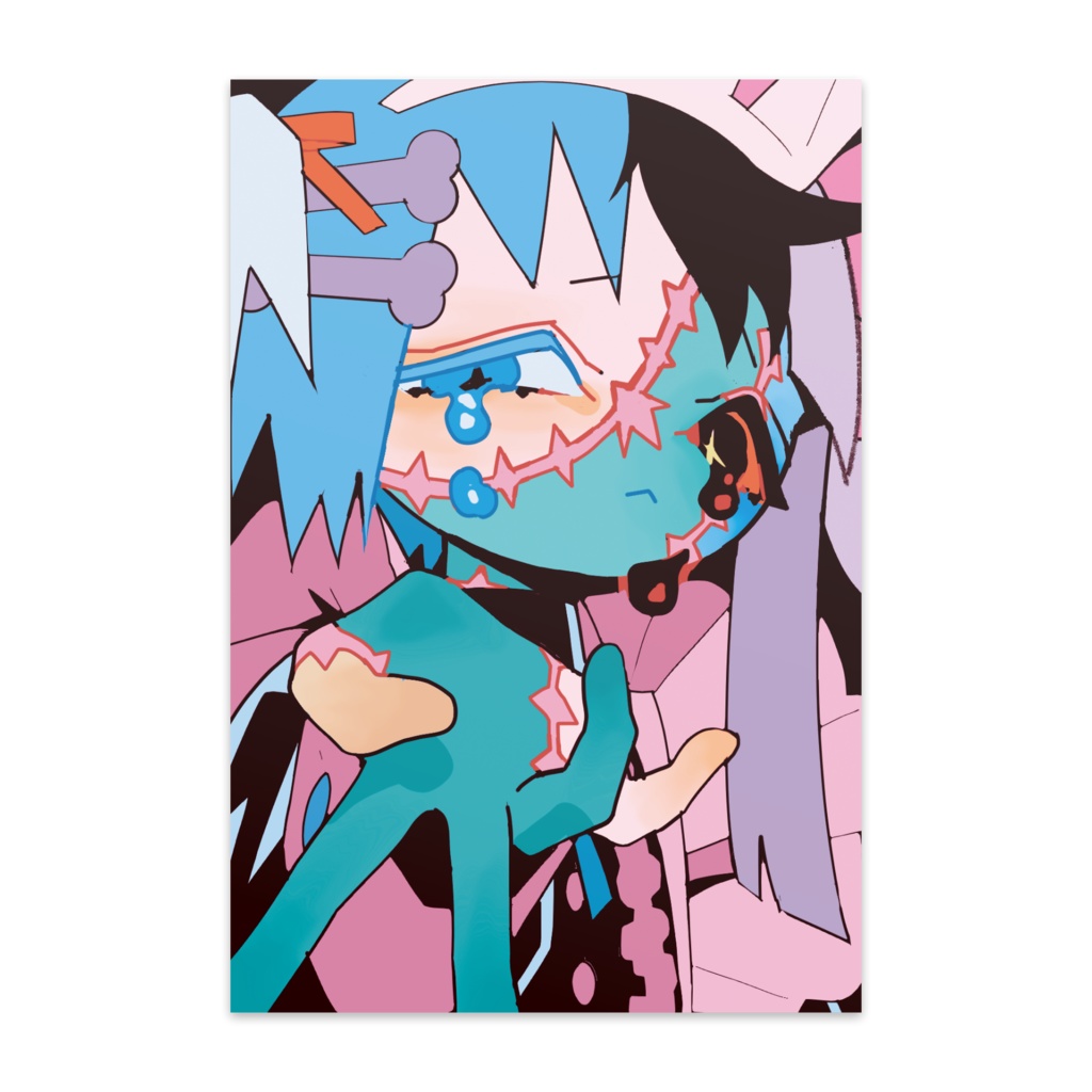 ゾンビメイド ビビちゃん ギャルピース 葉書 zombie maid Vivi girl piece postcard
