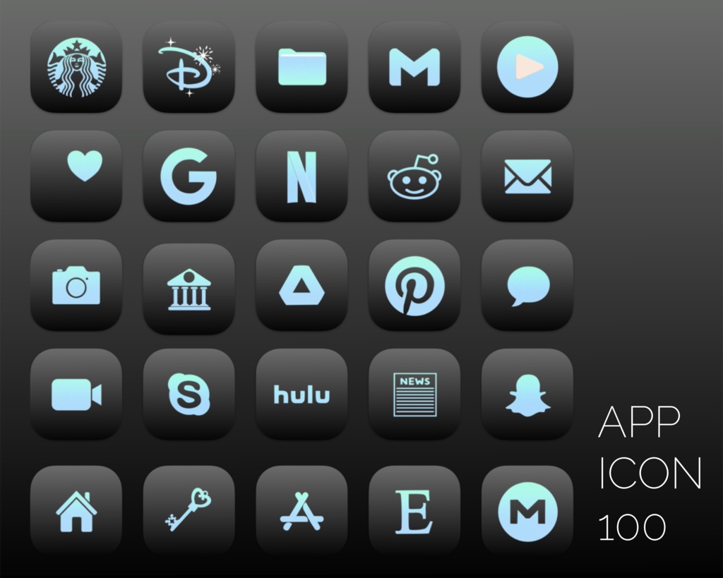 Blue glitter icon 100 BLACK background