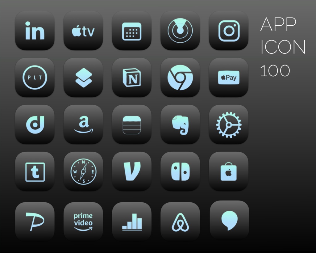 Blue glitter icon 100 BLACK background