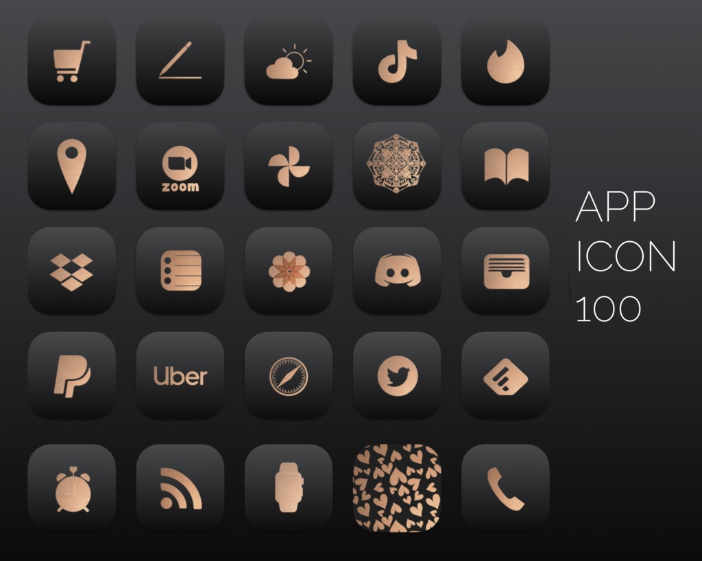 Copper metal icon 100